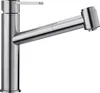 A stainless steel kitchen faucet with a pull-out spray head, shown against a white background. Produktbild-Vorschau