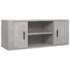 A TV stand with two doors and two open shelves in the middle, shown against a white background. Náhľad obrázku produktu