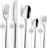 A set of cutlery with size measurements indicated. Produktbild-Vorschau