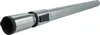 A silver vacuum cleaner extension tube with a black connector and button, isolated on a white background. Produktbild-Vorschau