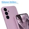 A close-up shot of a purple phone case, with a second phone case slightly out of focus in the background. The phone screen is visible in the foreground. Produktbild-Vorschau