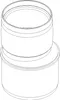 Poloplast POLO-KAL XS, Übergangsrohr, DN 90/75, 1 Stk. Produktbild-Vorschau 4
