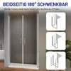 IMPTS Duschtür 75x195cm Duschkabine Nischentür Pendeltür Produktbild-Vorschau 4
