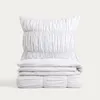 HOMLA CLOUD-Bettwäsche aus weißer Baumwolle mit Ziernähten, Produktbild-Vorschau 1