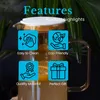 Intirilife Karaffe Kanne aus Glas in Amber - 1.4 Liter Produktbild-Vorschau 3