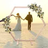 Support de fond en bois - Arche de mariage hexagonale / Voir les images du produit 5