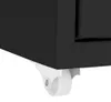 vidaXL Archiefkast met wielen, zwart, 28x41x109 cm, metaal Productafbeelding-voorbeeld 6