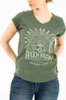 Rokker Indian Bonnet Damen T-Shirt, oliv, M Produktbild-Vorschau 3