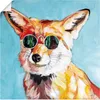 ARTland Poster Fuchs in Sonnenbrille Größe: 50x50 cm Produktbild-Vorschau 1