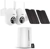 2er-Pack FOSSENXE 4MP Solar Wifi Überwachungskamera Aussen Produktbild-Vorschau 1