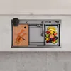 Domotechnika | Lavello da cucina - 75x45 cm - Acciaio Anteprima dell’immagine prodotto 6