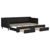 vidaXL Tagesbett Ausziehbar mit Schubladen Schwarz 80x200 Produktbild-Vorschau 1