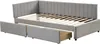 MODFU Divano letto 90x200 cm con 2 cassetti e rete a doghe, Anteprima dell’immagine prodotto 7