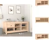 vidaXL Botník 110x38x45,5 cm z masivního borovicového dřeva Náhled obrázku produktu 1