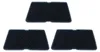 Three black foam filters are arranged on a white background. Produktbild-Vorschau