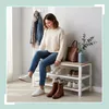 Ławka na buty Relaxdays, na 8 par butów, wys. x szer. x Podgląd zdjęcia produktu 3