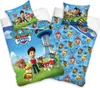 A Paw Patrol themed bedding set is displayed, including a duvet cover and pillowcase, with characters from the show featured prominently. Produktbild-Vorschau
