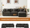 Merax Ecksofa mit Schlaffunktion, L-Form 3-Sitzer-Sofa mit Produktbild-Vorschau 7