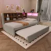 Lettino da giorno Merax 90×200 con letto estraibile e luci Anteprima dell’immagine prodotto 5