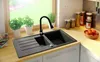 PRIMAGRAN Spülbecken Schwarz Metallic 90x50cm, Granitspüle Produktbild-Vorschau 7