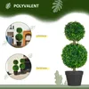 HOMCOM Lot de 2 arbres buis artificiel double boules avec Voir les images du produit 4
