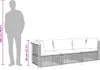 vidaXL Gartensofa mit Kissen 3-Sitzer Beige Poly Rattan Produktbild-Vorschau 7