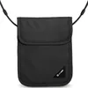 A black neck pouch with a strap, shown against a white background. Voir les images du produit