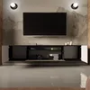 Moderner, hängender TV-Schrank MIA 200 cm mit geriffelten Produktbild-Vorschau 2