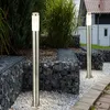 3er Set Stehleuchten, Edelstahl, silber, Steckdosen Produktbild-Vorschau 2