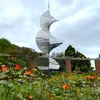 Ovales Spiral-Windspiel aus Metall, 360°-Gartenornament, Produktbild-Vorschau 5