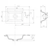 Vetroceramica Aqualine - Lavabo per mobili 400x220 mm, Anteprima dell’immagine prodotto 5