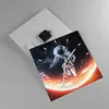 Wanduhr - Quadrat - Glasuhr - Kosmonaut Weltraum - 30x30cm Produktbild-Vorschau 2