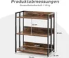 A diagram showing the dimensions of a bookshelf. Produktbild-Vorschau