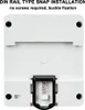 Back view of a white electronic device with a mounting clip. Produktbild-Vorschau