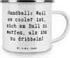 Mr. & Mrs. Panda Emaille Tasse Spruch Handball Action - Produktbild-Vorschau 3