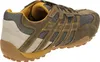 A side view of a brown and tan Geox sneaker. Produktbild-Vorschau