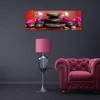 Leinwandbild Zen-Steine auf rotem Hintergrund 90x30 Feeby Produktbild-Vorschau 3