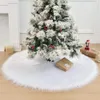 r Weihnachtsbaum-Teppich aus Kunstfell, weiß, rund, für Produktbild-Vorschau 5