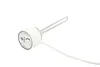 A white electric heating element with a silver heating rod and a white cable, isolated on a white background. Produktbild-Vorschau