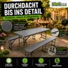 Bierzeltgarnitur 180x75 cm klappbar graue Holzoptik Produktbild-Vorschau 3