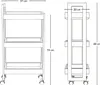 Scaffale stretto su ruote ASEM, 80 cm Anteprima dell’immagine prodotto 7