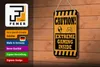 Blechschild Hinweis 12x18cm Caution extreme gaming inside Produktbild-Vorschau 3