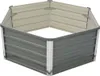 vidaXL Lit surélevé 129 x 129 x 46 cm Acier galvanisé Gris Voir les images du produit 8