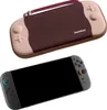 A Nintendo Switch console and its protective case are displayed against a white background. Produktbild-Vorschau