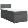 Boxspringbett mit Matratze Dunkelgrau 100x200 cm Stoff Produktbild-Vorschau 1