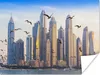 MuchoWow® Poster Dubai-Wolkenkratzer und ein Vogelschwarm Produktbild-Vorschau 1