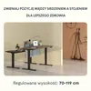 An image showing an adjustable standing desk in two configurations. Podgląd zdjęcia produktu