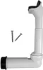 A white plumbing fitting with two screws on a white background. Produktbild-Vorschau