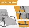 HOMCOM Schaukelstuhl Sessel Relaxsessel mit Fußstütze, Produktbild-Vorschau 6