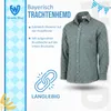 Trachtenhemd Karo Edelweiß-Stickerei  aus Baumwolle, Produktbild-Vorschau 4